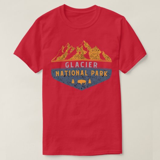 Glacier national park 3 t-shirt (Design voorkant)