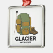 Glacier National Park Backpack Metalen Ornament (Links)