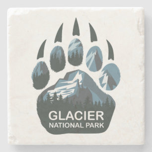 Glacier National Park Beer Paw Stenen Onderzetter