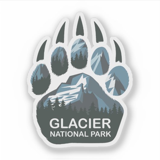 Glacier National Park Beer Paw Sticker (Voorkant)