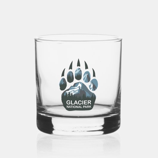 Glacier National Park Beer Paw Whisky Glas (Voorkant)