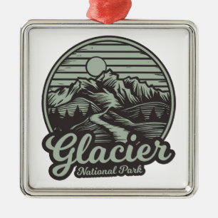Glacier National Park Bergpad Metalen Ornament