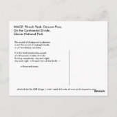 GLACIER NATIONAL PARK BRIEFKAART (Achterkant)