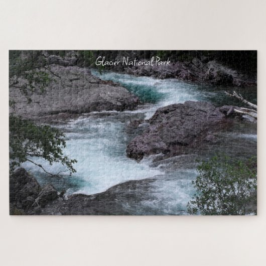 Glacier National Park Curving Stream Foto Legpuzzel (Horizontaal)