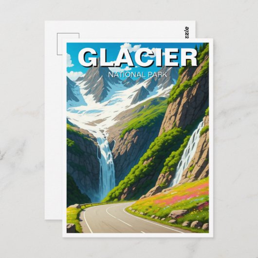 Glacier National Park Going-to-the-sun weg Briefkaart (Voorkant / Achterkant)