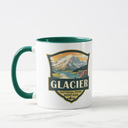 Glacier National Park Illustratie Reizen  Mok (Links)
