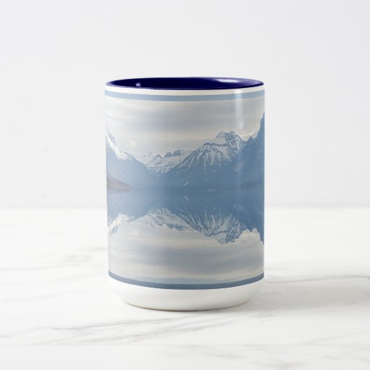 Glacier National Park Lake McDonald Winter Tweekleurige Koffiemok (Center)