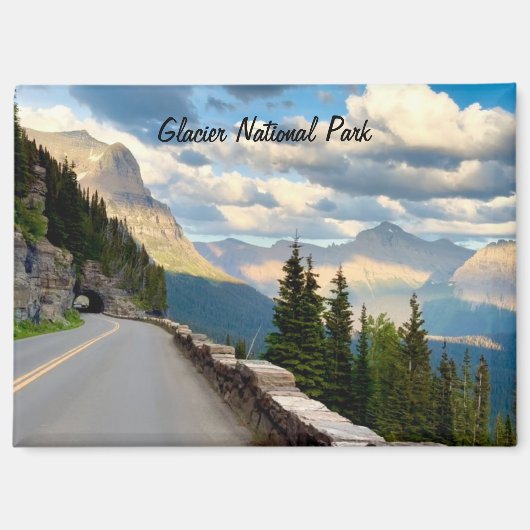Glacier National Park Magnet Magneet (Voorkant)