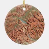  Glacier National Park Map Keramisch Ornament (Achterkant)