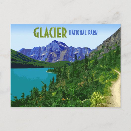 Glacier National Park Montana Briefkaart (Voorkant)