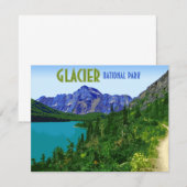 Glacier National Park Montana Flat Kaart (Voorkant / Achterkant)