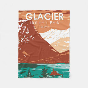 Glacier National Park Montana  Fleece Deken