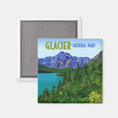 Glacier National Park Montana  Magneet (Voorkant / Achterkant)
