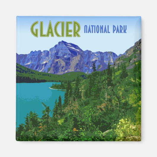 Glacier National Park Montana  Magneet (Voorkant)
