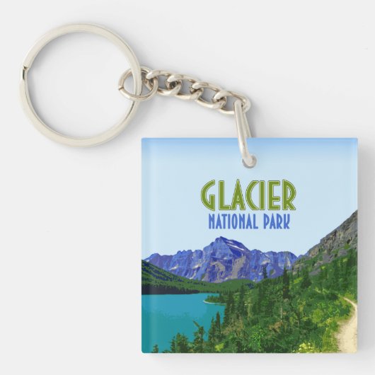 Glacier National Park Montana  Sleutelhanger (Voorkant)