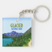 Glacier National Park Montana  Sleutelhanger (Achterkant)