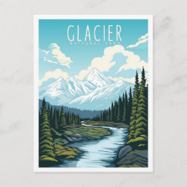 Glacier National Park Montana USA Travel Briefkaart