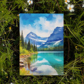 Glacier National Park Montana Waterverf Briefkaart