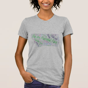 Glacier National Park Montana woord kunst shirt