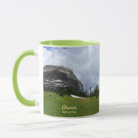 Glacier National Park Mountain Meadow Photo Mug (Gauche)