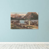 Glacier National Park, MT - Veel Glacier Hotel 2 Canvas Afdruk (Insitu (Houten vloer))