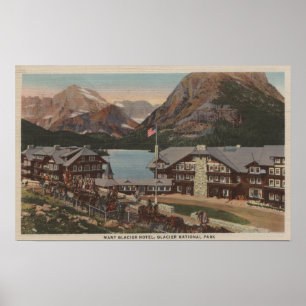 Glacier National Park, MT - Veel Glacier Hotel 2 Poster