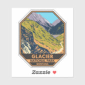 Glacier National Park naar de Sun Road Sticker (Vel)