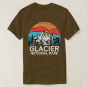  Glacier National Park Retro 80s Montana Mo T-shirt (Design voorkant)