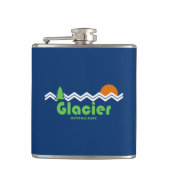 Glacier National Park Retro Heupfles (Voorkant)
