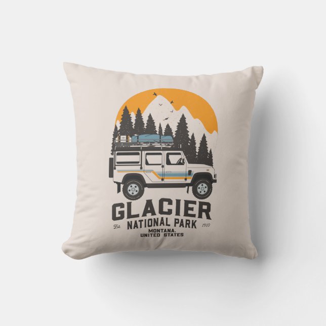  Glacier National Park Road Trip Montana Kussen (Voorkant)