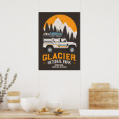  Glacier National Park Road Trip Montana Poster (Keuken)