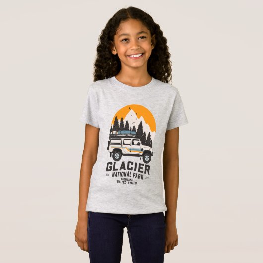 Glacier National Park Road Trip Montana T-shirt (Voorkant volledig)