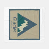 Glacier National Park Rustic Fleece Deken (Voorkant (Horizontaal))