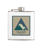 Glacier National Park Rustic Heupfles (Voorkant)