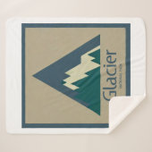 Glacier National Park Rustic Sherpa Deken (Voorkant (horizontaal))