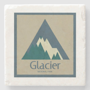 Glacier National Park Rustic Stenen Onderzetter