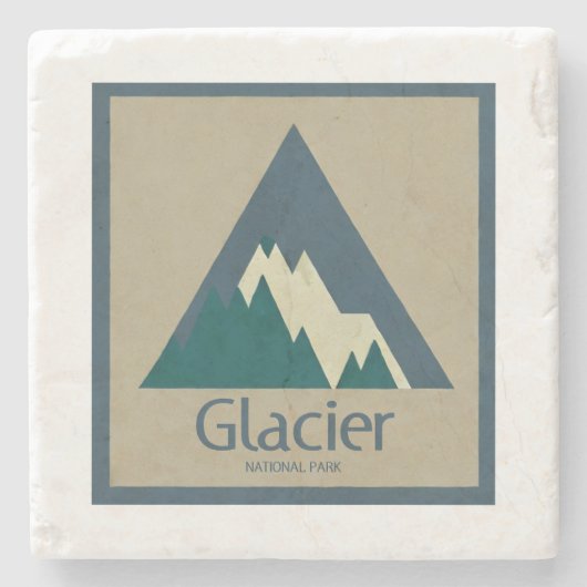 Glacier National Park Rustic Stenen Onderzetter (Voorkant)