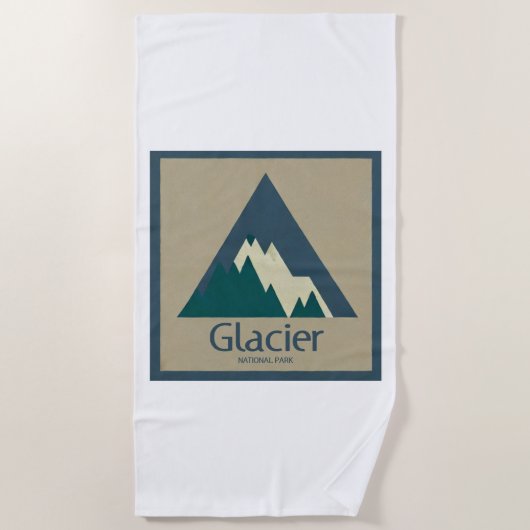 Glacier National Park Rustic Strandlaken (Voorkant)