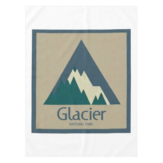 Glacier National Park Rustic Tafelkleed (Voorkant)