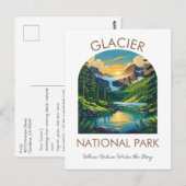 Glacier National Park Scenic Postcard Briefkaart (Voorkant / Achterkant)