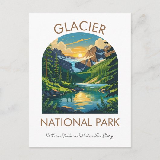 Glacier National Park Scenic Postcard Briefkaart (Voorkant)