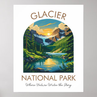 Glacier National Park Schitterende Poster