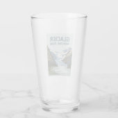 Glacier National Park Travel Art Glas (Achterkant)