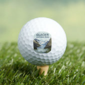 Glacier National Park Travel Art Golfballen (Insitu Shirt)