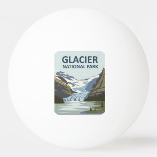 Glacier National Park Travel Art Pingpongballen