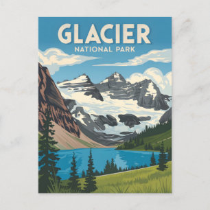 Glacier National Park vintage Briefkaart