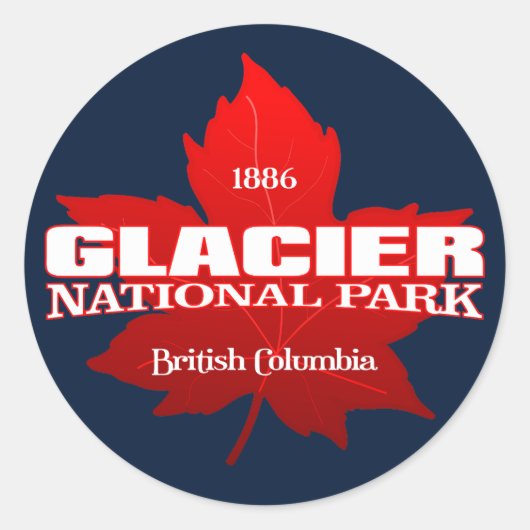 Glacier NP (Canada) (voorbeeldblad) Ronde Sticker (Voorkant)