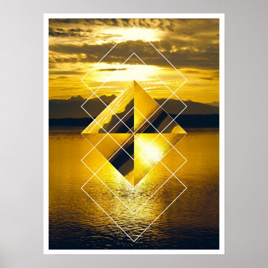 Glacier NP Geometric Poster (Voorkant)