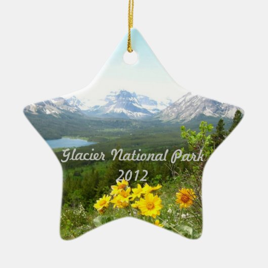 Glacier Park Keramisch Ornament (Voorkant)