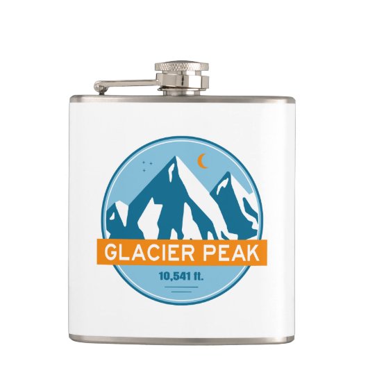 Glacier Peak Washington Stars Moon Heupfles (Voorkant)
